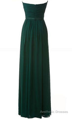 Wonderful Hunter Green Chiffon Ruffle Sweetheart Floor Length Empire Bridesmaid Dresses
