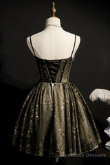 Princess A-Line Beaded Spaghetti Straps Short Party Dress