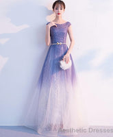 Unique Tulle Long Prom Dress Tulle Long Evening Dress