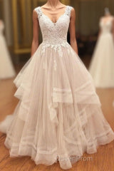 A Line Brush Train Sweetheart Sleeveless Ruffles Appliques Wedding Dresses