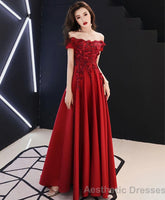 Burgundy Tulle Lace Long Prom Dress Burgundy Tulle Bridesmaid Dress