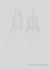 2025 Newest A Line Long Sleeves Tulle With Appliques Wedding Dresses
