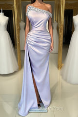 chic & modern lilac sheath strapless beaded pleats Evening Prom evening Dresses