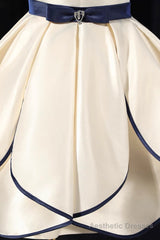 Champagne Satin Flower Girl Dress