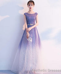 Unique Tulle Long Prom Dress Tulle Long Evening Dress