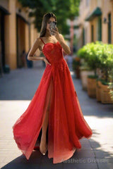 Black Sweetheart Neck Tulle Long Prom Dresses