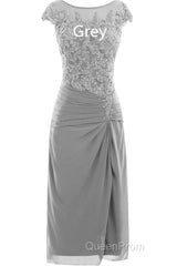 Cap Sleeve Beaded Mother of Bride Dresses