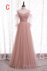 Elegant Blush Pink Tulle Bridesmaid Dresses