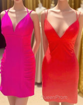 Tight Royal Blue Short Party Dresses with Spaghetti Straps