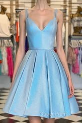 Double Straps A-line Short Homecoming Dresses