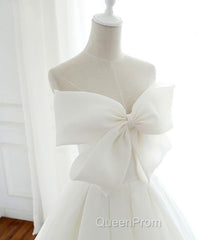 White Sweetheart Long Evening Prom Dresses, White Formal Dresses