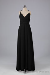 Backless Spaghetti Straps Lace Bridesmaid Dresses