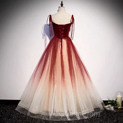 Fairytale Red Gradient Evening Prom Dresses