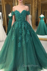 Off Shoulder Lace A Line Long Custom Evening Evening Prom Dresses