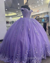 Lilac Corset Mexican Quinceanera Dresses Ball Gown