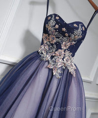 Cute Lace Tulle Short A Line Evening Prom Dresses, Homecoming Dresses