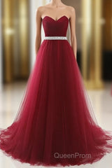 A-Line Elegant Quinceanera Evening Prom ValentineS Day Dresses Strapless Sleeveless Chapel Train Satin With Crystals