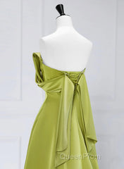 A-Line Green Long Formal Dresses Evening Prom Dresses, Green Floor Length Party Dresses