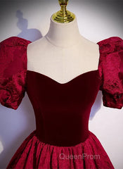 A-Line Princess Ballgown Sweetheart Short Sleeves Long Party Dresses Evening Dresses Evening Prom Dresses