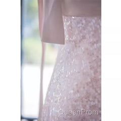 A Line Straps Pink Satin Long Evening Prom Dresses