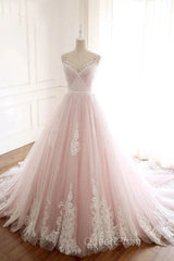 A Line Straps Tulle Lace Appliques Evening Prom Dresses Off Shoulder Floor Length Beautiful