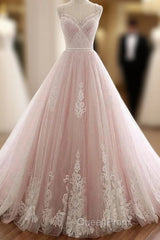 A Line Straps Tulle Lace Appliques Evening Prom Dresses Off Shoulder Floor Length Beautiful