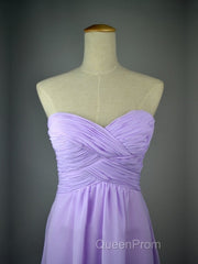 A Line Sweetheart Neck Backless Lilac Long Evening Prom Dresses, Lilac Long Bridesmaid Dresses