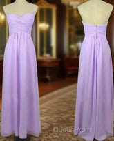 A Line Sweetheart Neck Backless Lilac Long Evening Prom Dresses, Lilac Long Bridesmaid Dresses