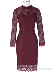 Adorable Wine Red Long Sleeve Mother of the Bride Dresses