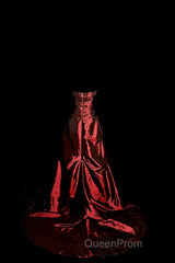 Aesthetic Ball Gown Strapless Burgundy Taffeta Evening Prom Dresses Ruffle Long Party Dresses