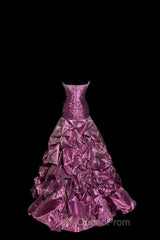 Aesthetic Mermaid Sweetheart Neckline Taffeta Evening Prom Dresses Ruffle Long Party Dresses