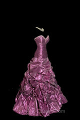 Aesthetic Mermaid Sweetheart Neckline Taffeta Evening Prom Dresses Ruffle Long Party Dresses