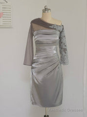 Attractive 3/4 Sleeves Mother Of The Bride Dresses Sheath Appliques