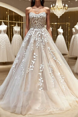 Backless Champagne Lace Wedding Dresses, Backless Champagne Lace Formal Evening Prom Evening Dresses