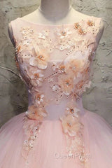 Ball Gown Long Evening Prom Dresses Flowers Gorgeous Quinceanera Dresses With Flowers