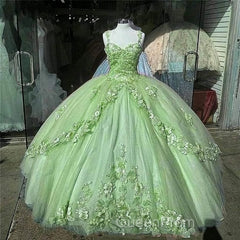 Ball Gown Sweet 16 Dresses Princess Quinceanera Dresses Lace Appliques Sweet 15 Party Evening Prom Ball Gowns