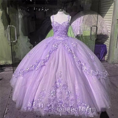 Ball Gown Sweet 16 Dresses Princess Quinceanera Dresses Lace Appliques Sweet 15 Party Evening Prom Ball Gowns