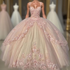 Ball Gown Sweet 16 Dresses Princess Quinceanera Dresses Lace Appliques Sweet 15 Party Evening Prom Ball Gowns