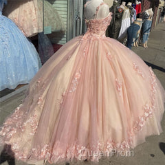 Ball Gown Sweet 16 Dresses Princess Quinceanera Dresses Lace Appliques Sweet 15 Party Evening Prom Ball Gowns