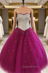 Ball Gowns Quinceanera Dresses Crystal Beaded Sweetheart Bodice Corset