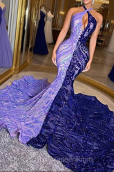 Beautiful Long Mix Colour Sleeveless Mermaid Evening Prom Dresses