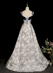 Beautiful Satin Sweetheart Off Shoulder Evening Prom Dresses, A-Line Satin Evening Dresses