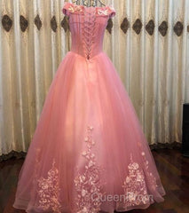 Beautiful Sweetheart Pink Tulle Party Dresses, Pink Formal Dresses
