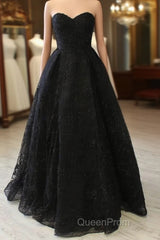 Black A Line Evening Prom Dresses Beaded Formal Evening Gown H4038