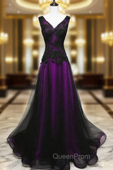 Tulle Long Evening Prom Dresses, Elegant Party Womens Dresses