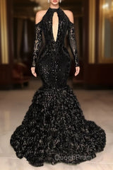 Black Long Evening Prom Dresses Formal Evening Dresses