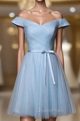 Blue Homecoming Cocktail Dresses Knee Length