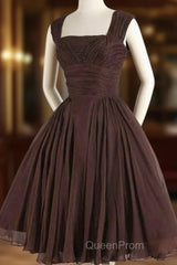 Brown A Line Short Evening Prom Dresses Homecoming Dresses