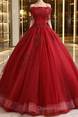 Burgundy tulle lace long Evening Prom Dresses burgundy tulle formal Dresses