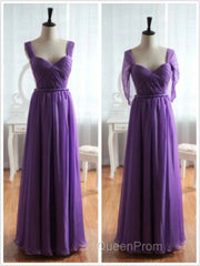 Cap Sleeves Backless Chiffon Evening Prom Dresses Bridesmaid Dresses